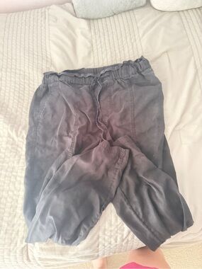 Women’s Casual Elastic-Waist Pants - Charcoal Gray